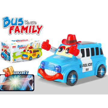 B / O Kunststoff Bus mit 3D Licht Fahrzeug Spielzeug (H6614047)